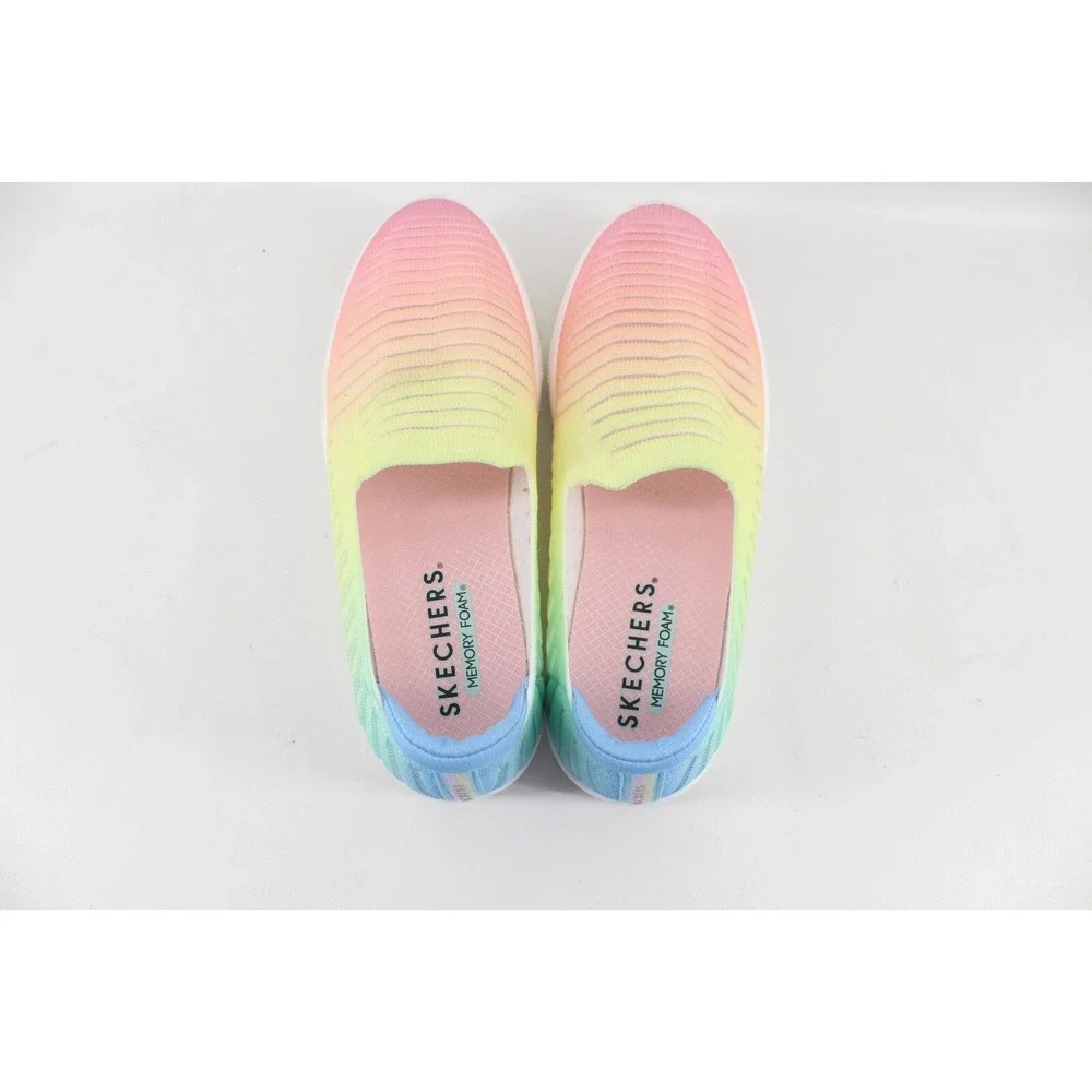 Skechers‎ Women's Street Poppy Rainbow Daze Slip on Sneaker Size 7.5 US